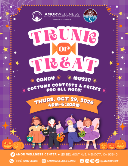10.29.2026 AMOR Wellness Trunk or Treat Flyer
