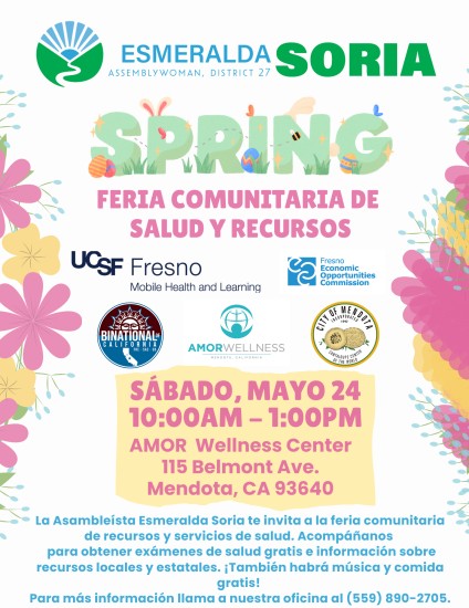 2025 Mendota Resource Fair flyer (Spanish)