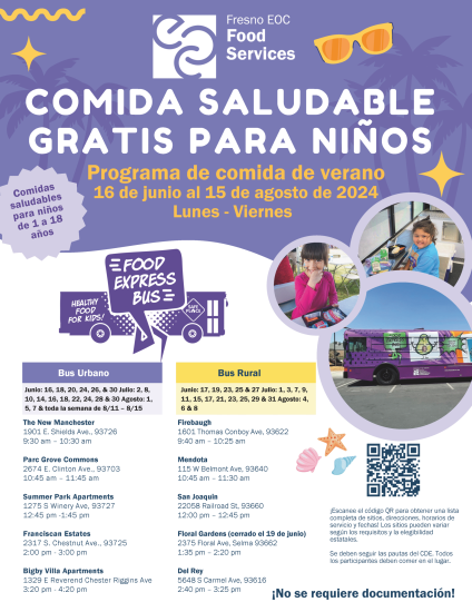 2025 summer food express bus- soanish
